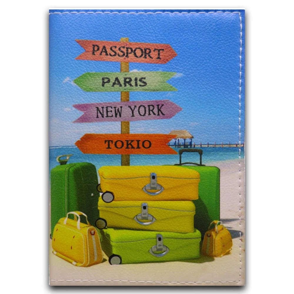 Eco Leather Passport Cover Waterproof Travel Case Gift for Men Women